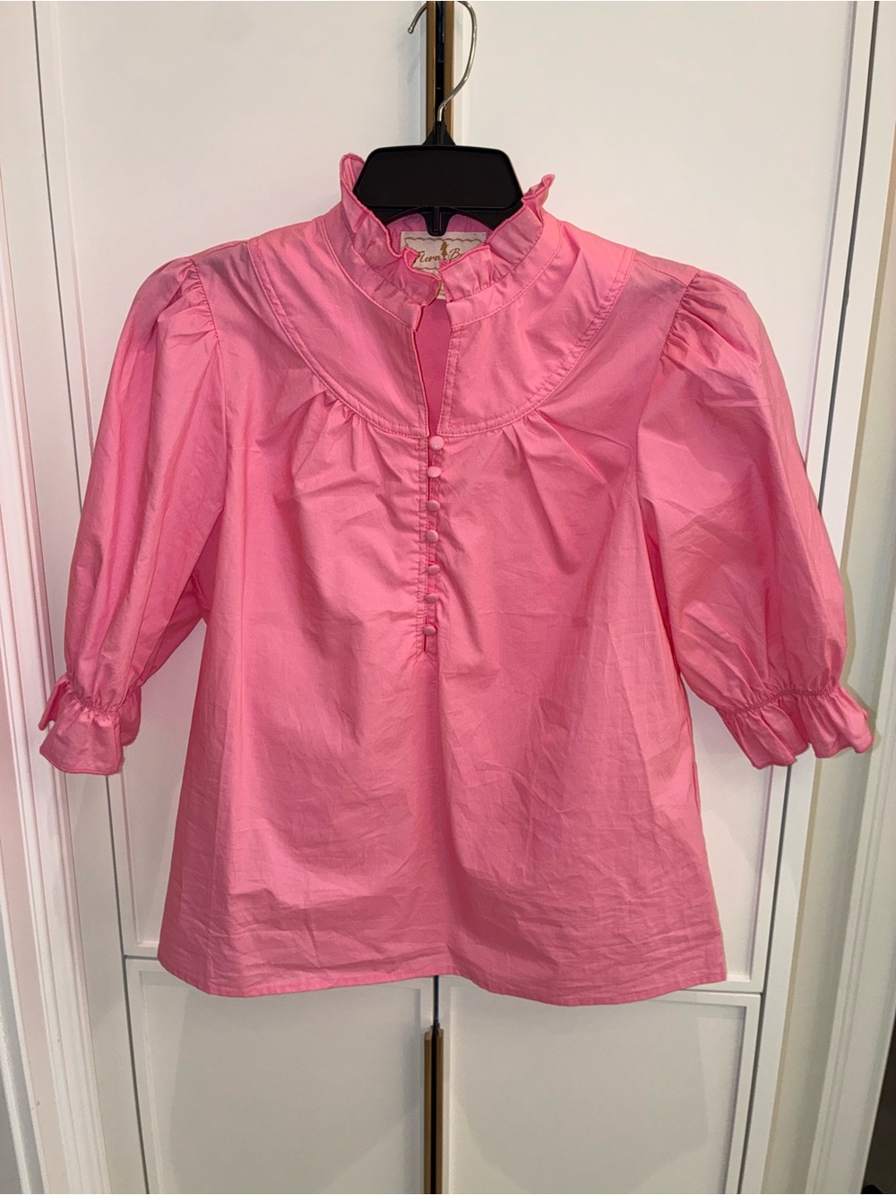 Flora Bea NYC Pink Ruffle Top